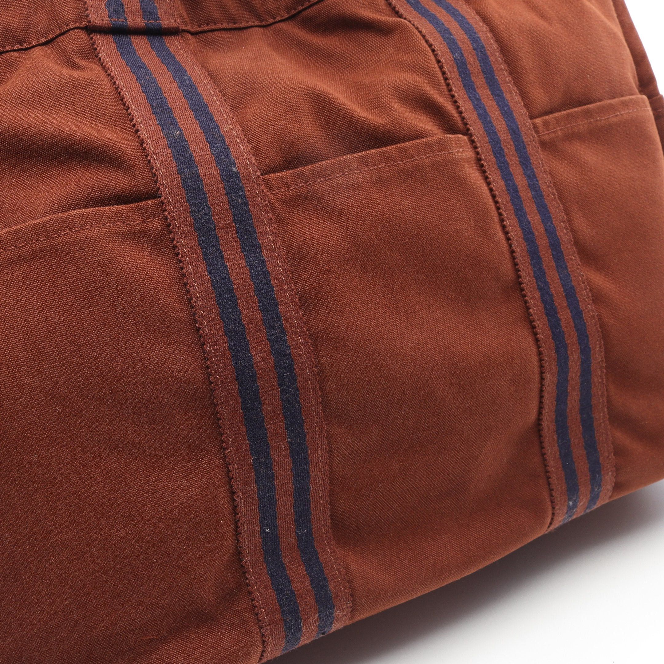 Hermes Hermes Fool Toe Mm Handbag Tote Bag Canvas Brown Navy Size ONE SIZE - 5 Thumbnail