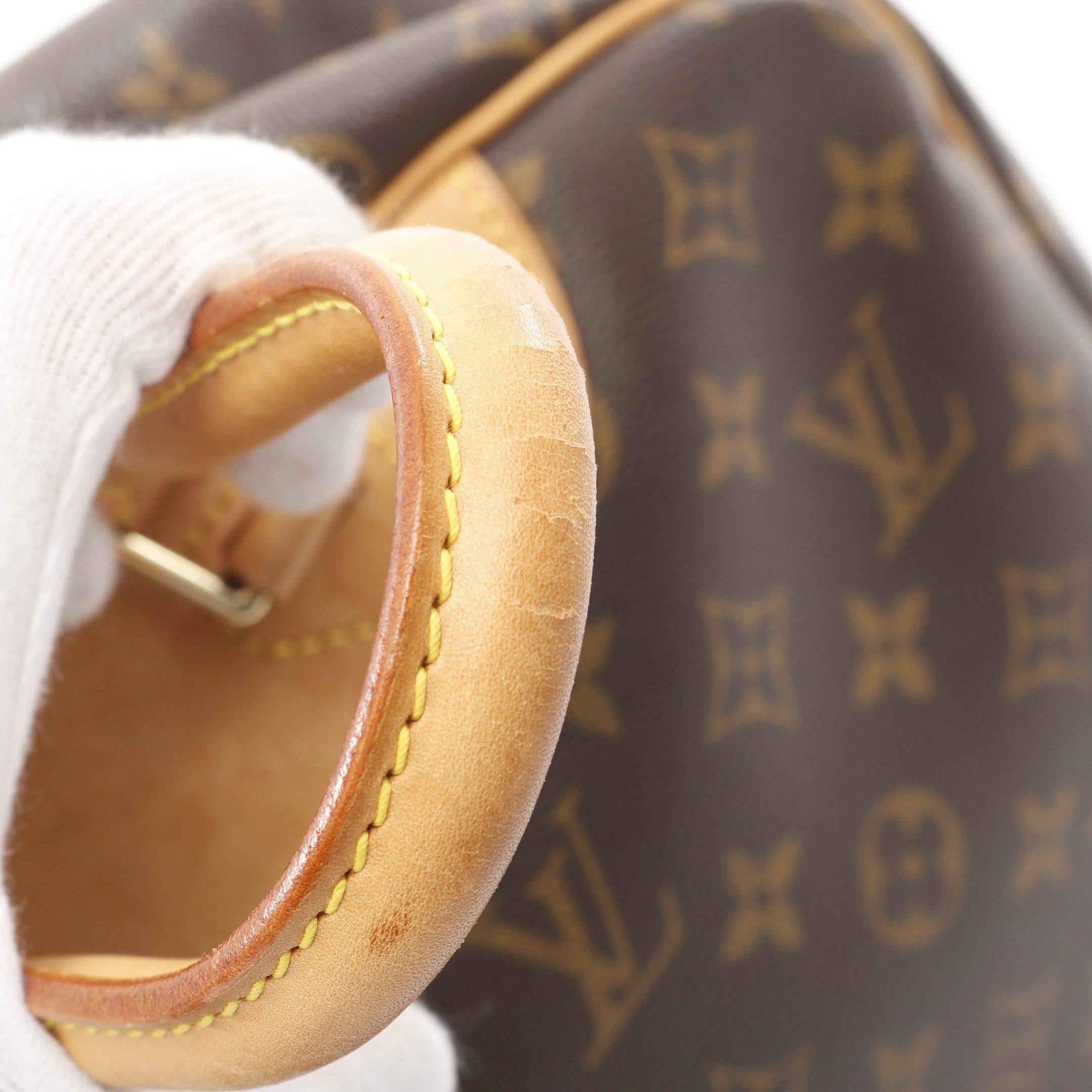 Louis Vuitton Louis Vuitton Deauville Bowling Vanity Monogram Handbag Leather Brown Size ONE SIZE - 6 Thumbnail