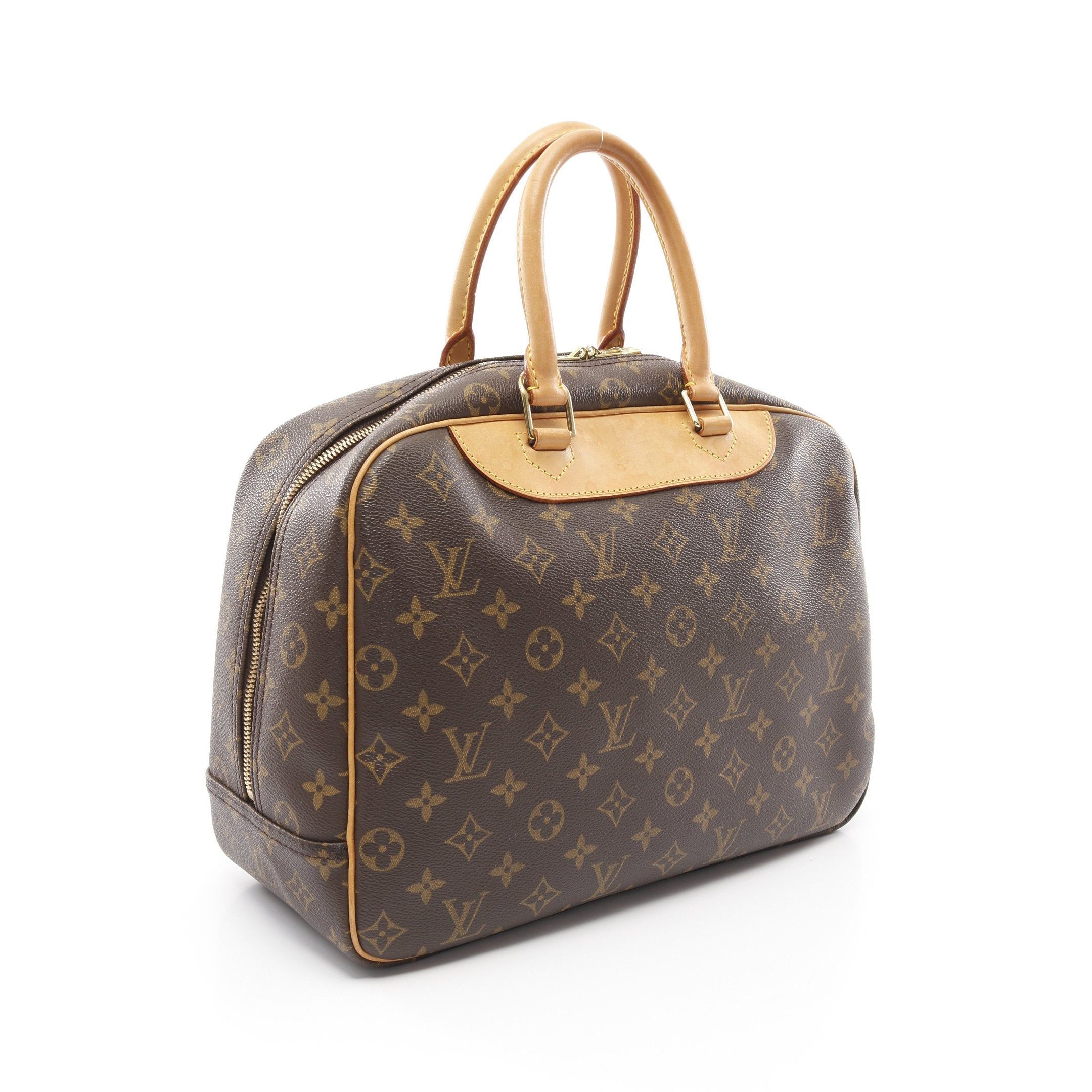 Louis Vuitton Louis Vuitton Deauville Bowling Vanity Monogram Handbag Leather Brown Size ONE SIZE - 2 Thumbnail
