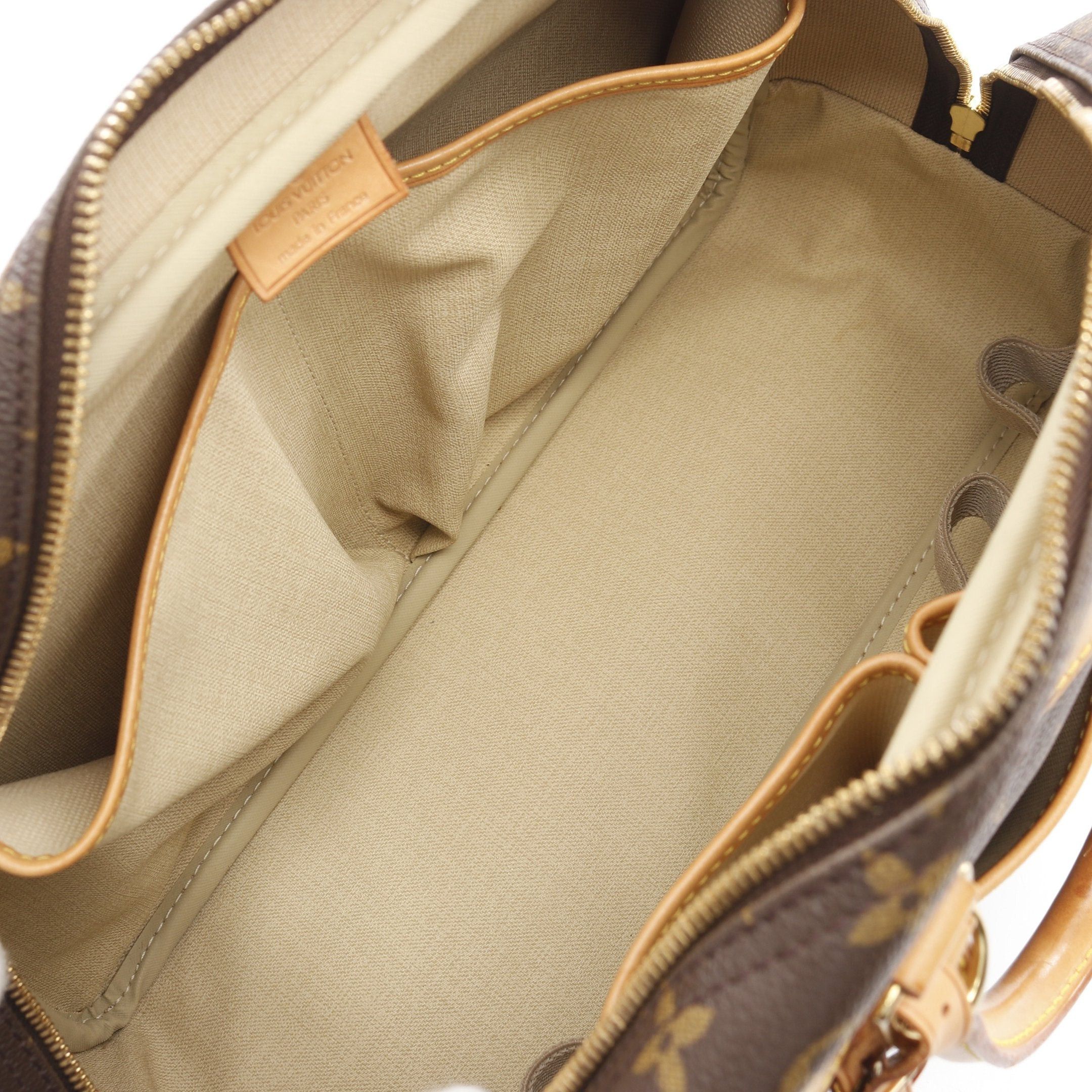 Louis Vuitton Louis Vuitton Deauville Bowling Vanity Monogram Handbag Leather Brown Size ONE SIZE - 3 Thumbnail