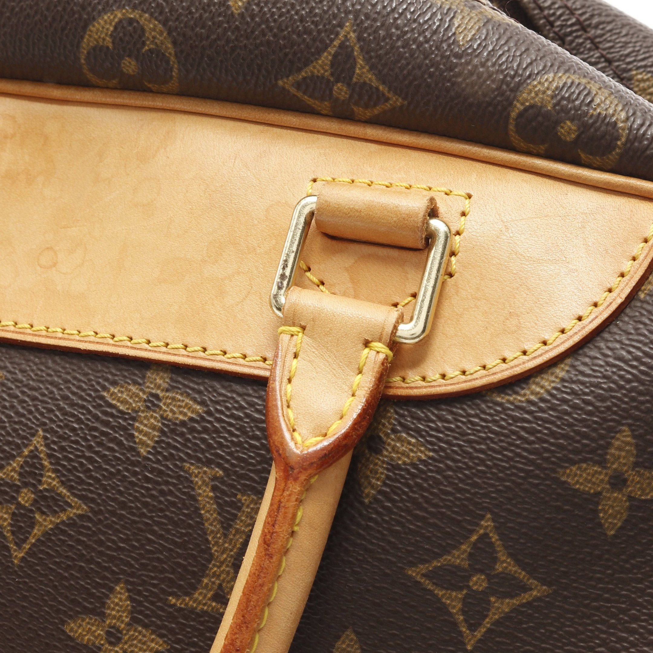 Louis Vuitton Louis Vuitton Deauville Bowling Vanity Monogram Handbag Leather Brown Size ONE SIZE - 9 Thumbnail