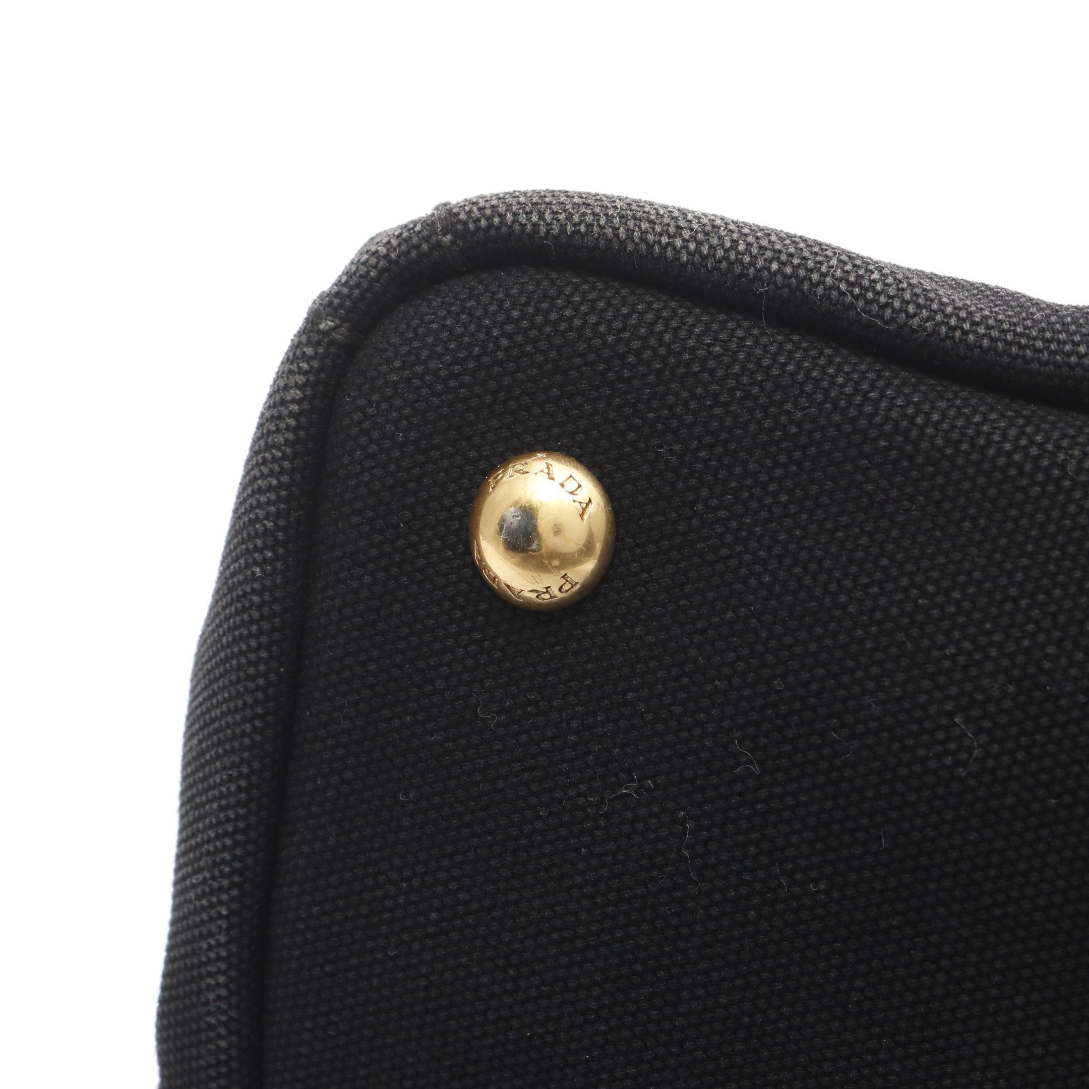 Prada Prada Kanapa Handbag Tote Bag Canvas Black Size ONE SIZE - 10 Thumbnail
