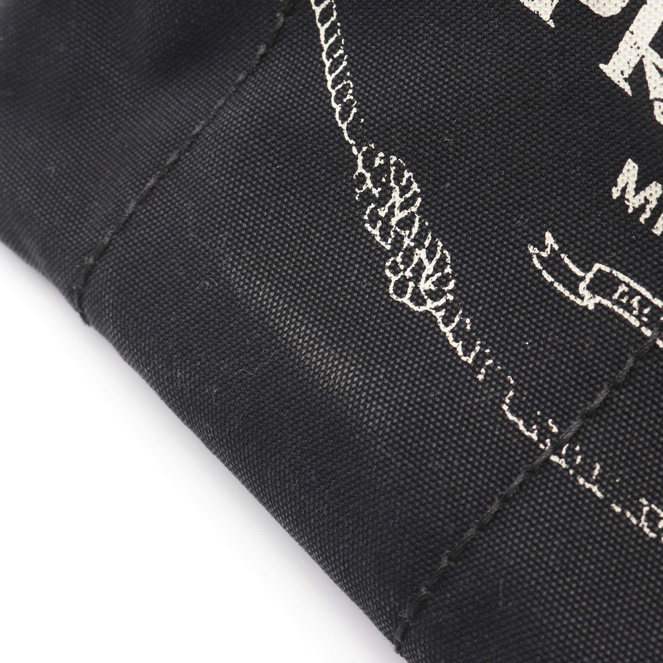 Prada Prada Kanapa Handbag Tote Bag Canvas Black Size ONE SIZE - 12 Thumbnail