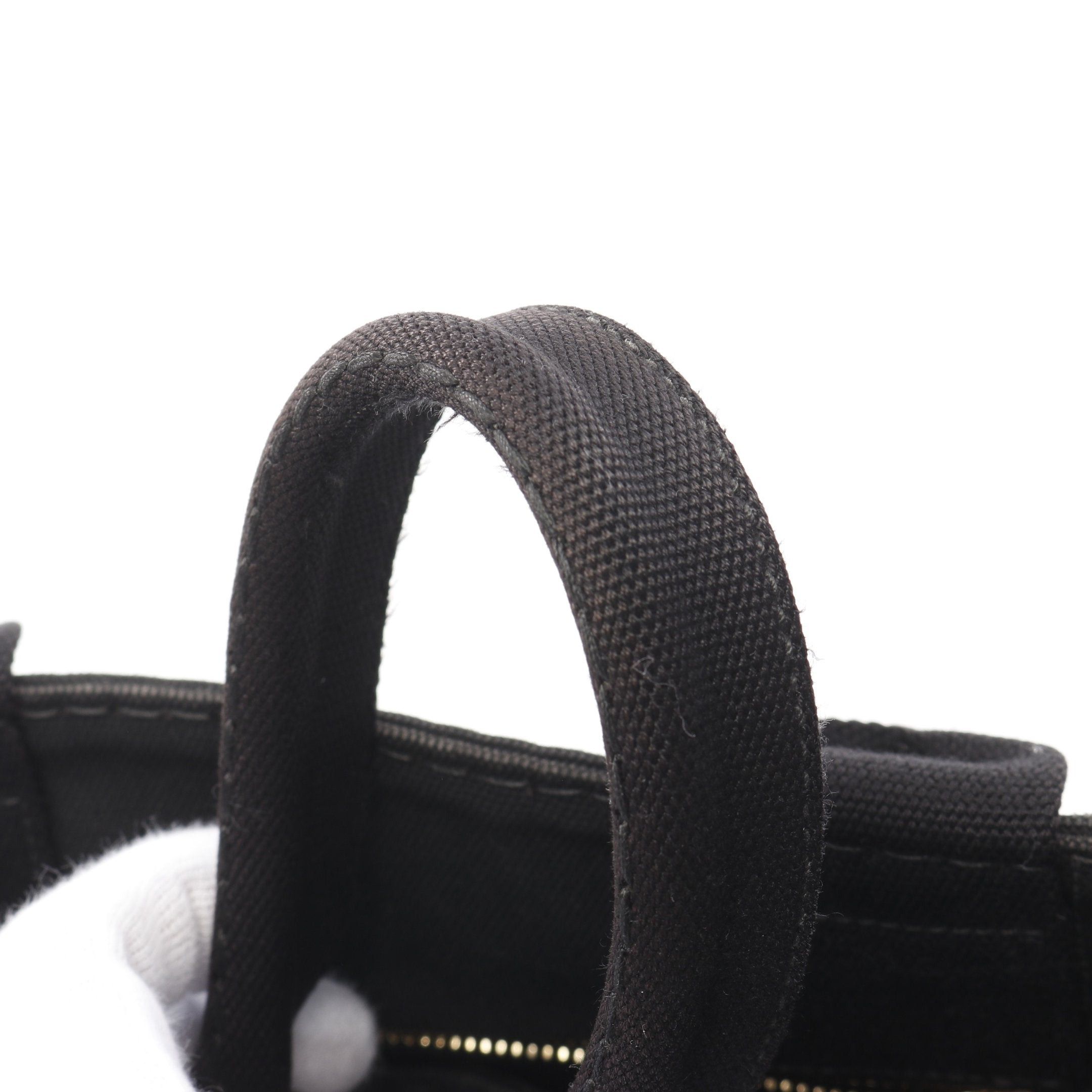 Prada Prada Kanapa Handbag Tote Bag Canvas Black Size ONE SIZE - 6 Thumbnail