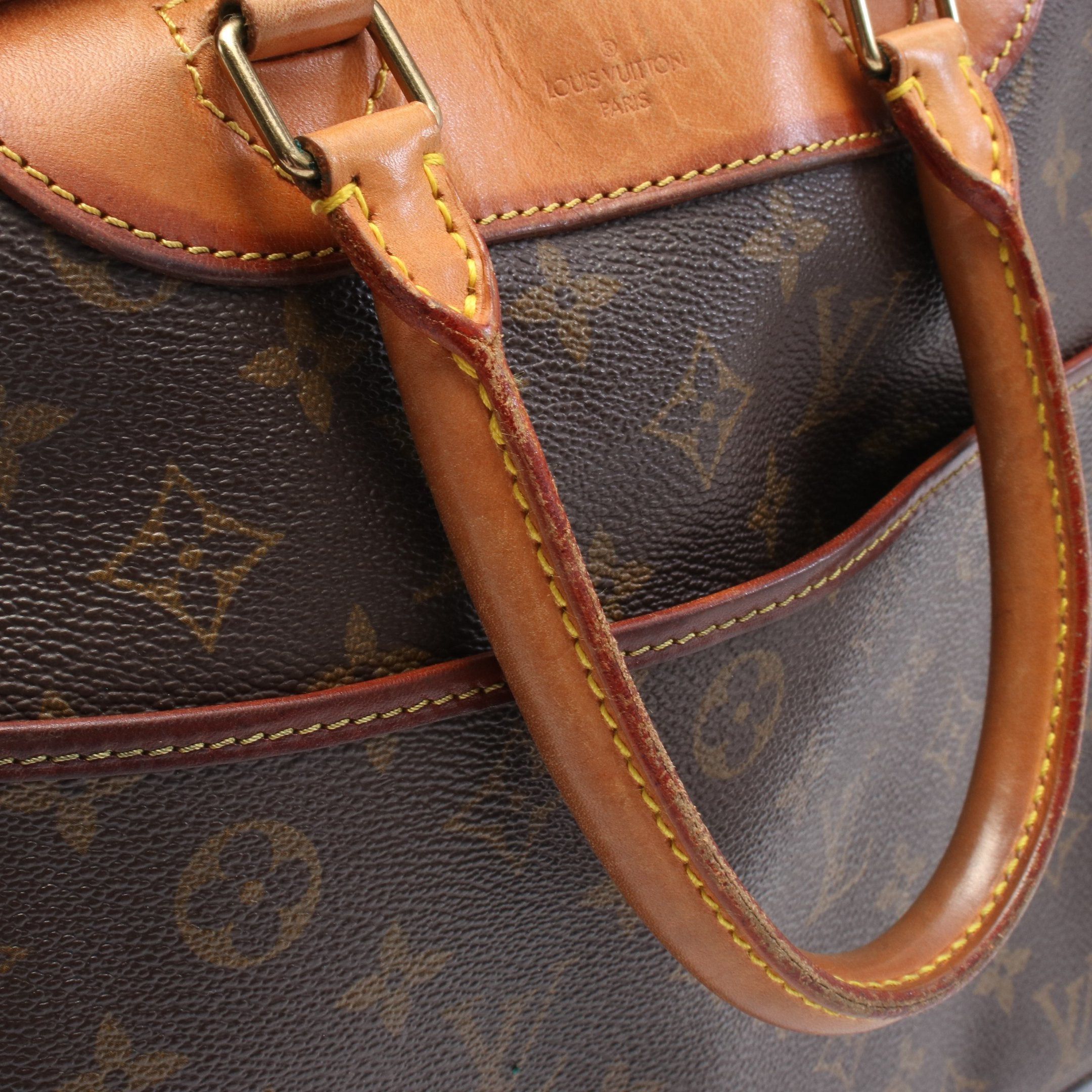 Louis Vuitton Louis Vuitton Deauville Bowling Vanity Monogram Handbag Leather Brown Size ONE SIZE - 10 Thumbnail