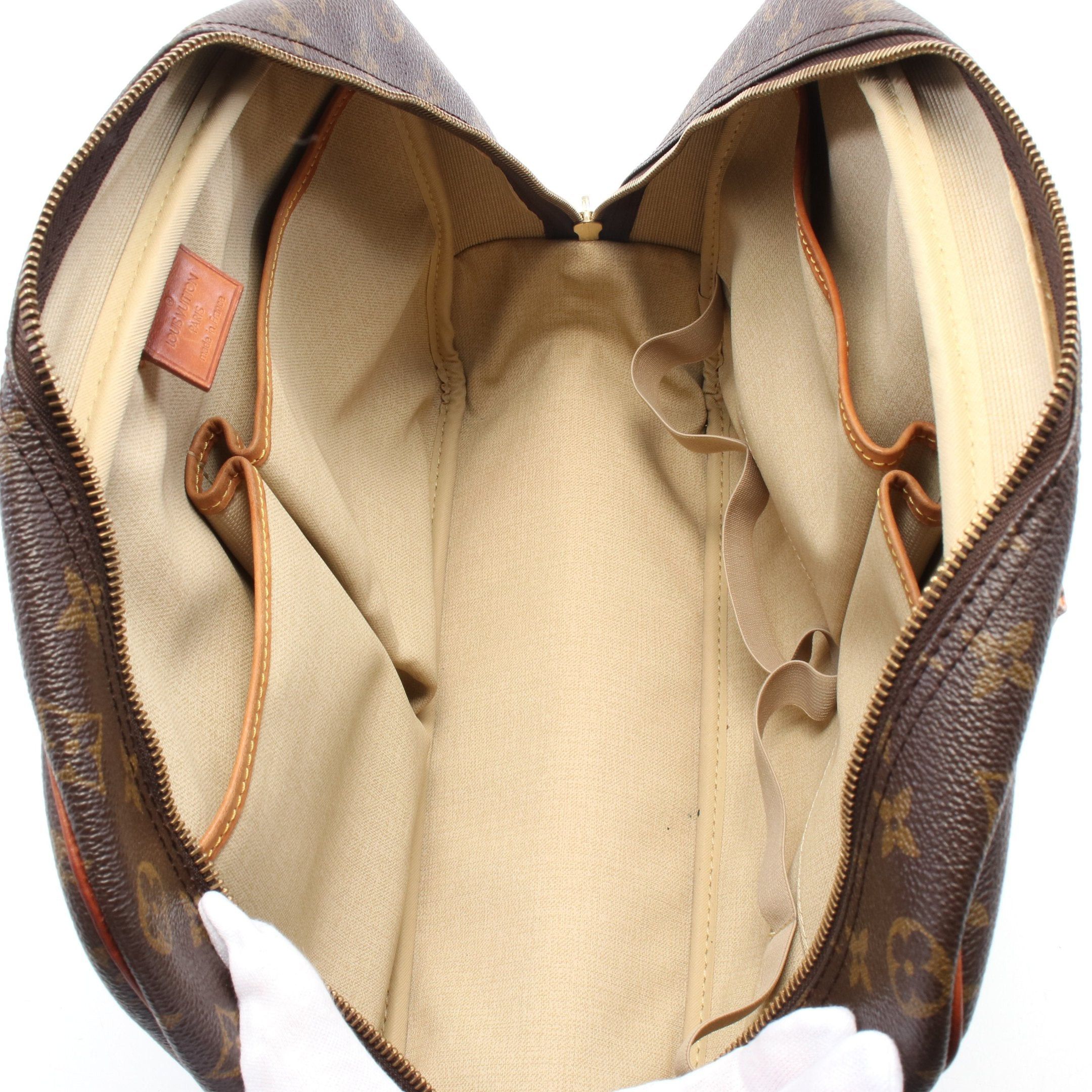 Louis Vuitton Louis Vuitton Deauville Bowling Vanity Monogram Handbag Leather Brown Size ONE SIZE - 3 Thumbnail