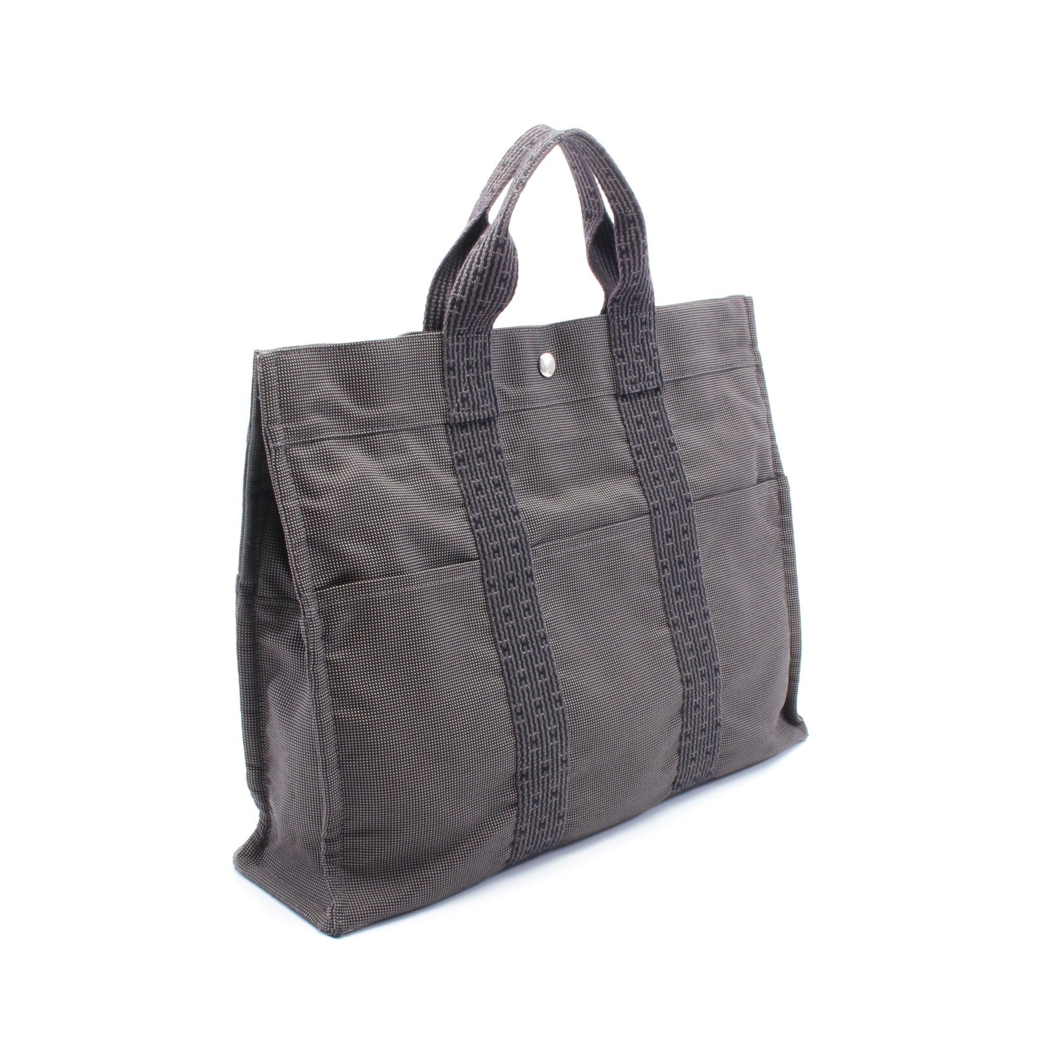 Hermes Hermes Yale Line Mm Handbag Tote Bag Canvas Gray Silver Hardware Size ONE SIZE - 2 Thumbnail
