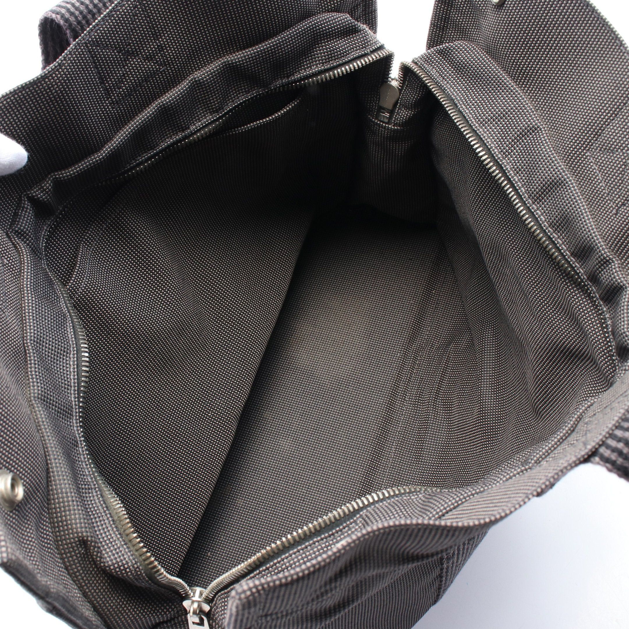 Hermes Hermes Yale Line Mm Handbag Tote Bag Canvas Gray Silver Hardware Size ONE SIZE - 3 Thumbnail