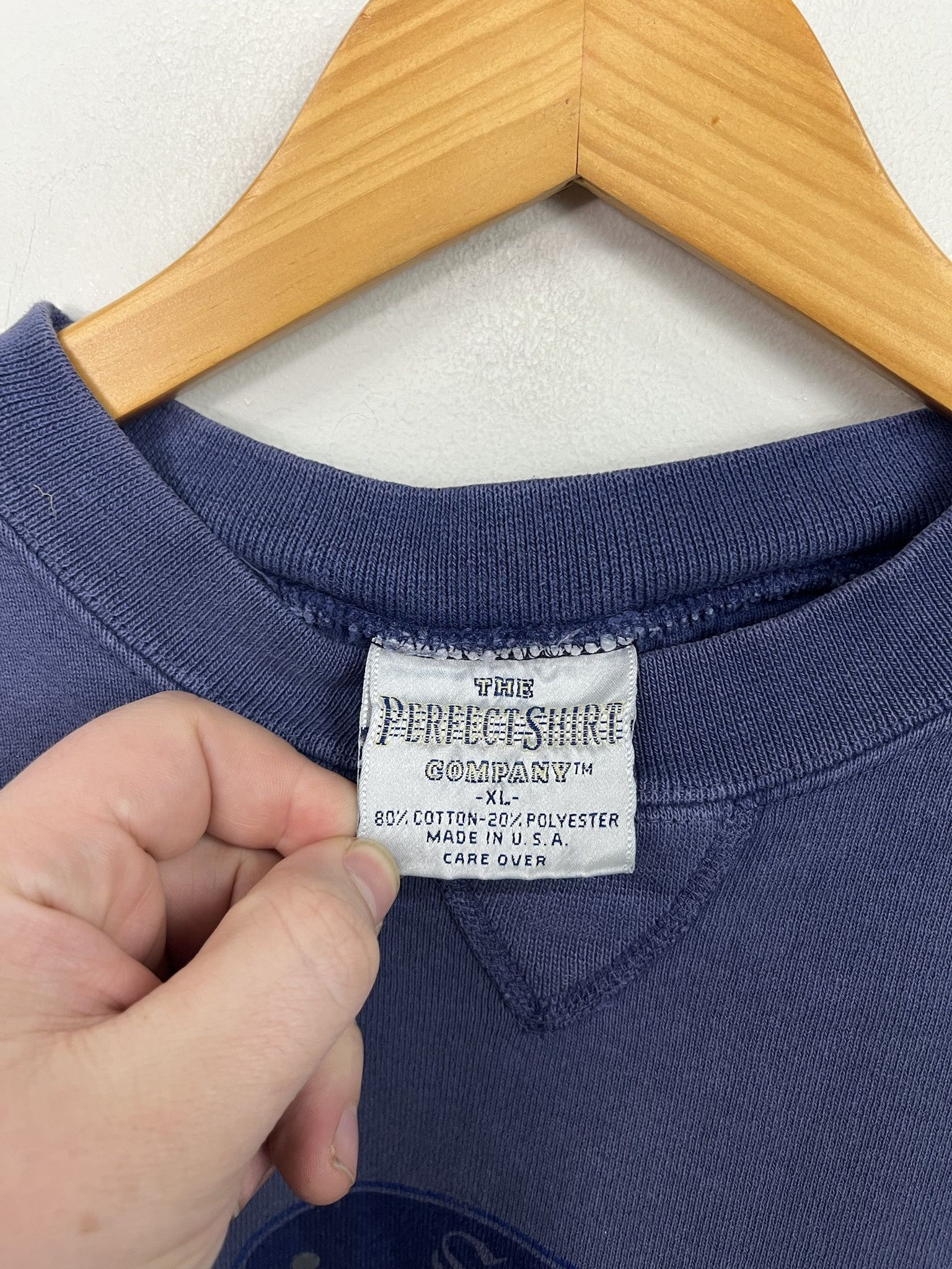 Vintage Vintage 90s Stearns Purple Thick Sweatshirt Size XL Size US XL / EU 56 / 4 - 2 Thumbnail