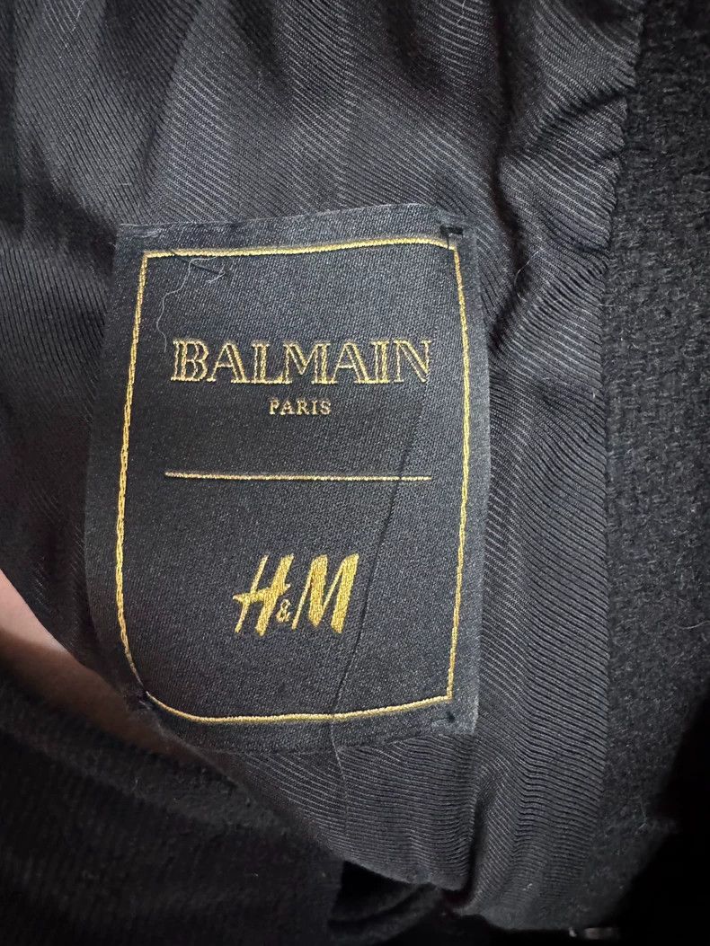 Balmain Balmain x H&M Limited Edition Black Coat Size US L / EU 52-54 / 3 - 3 Thumbnail