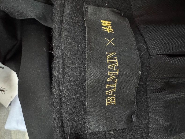 Balmain Balmain x H&M Limited Edition Black Coat Size US L / EU 52-54 / 3 - 4 Thumbnail