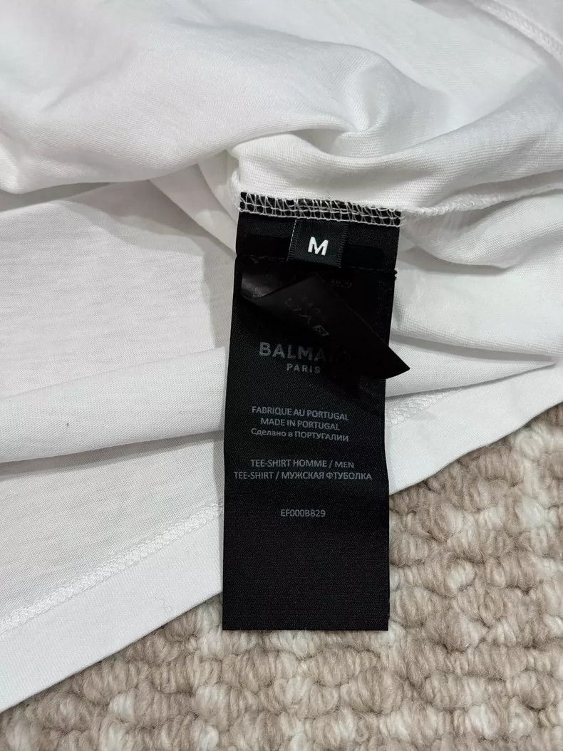 Balmain Balmain Logo Cotton Men's T-Shirt Size US M / EU 48-50 / 2 - 3 Thumbnail