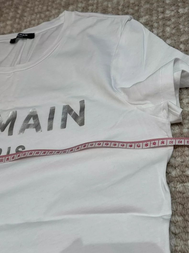 Balmain Balmain Logo Cotton Men's T-Shirt Size US M / EU 48-50 / 2 - 5 Thumbnail