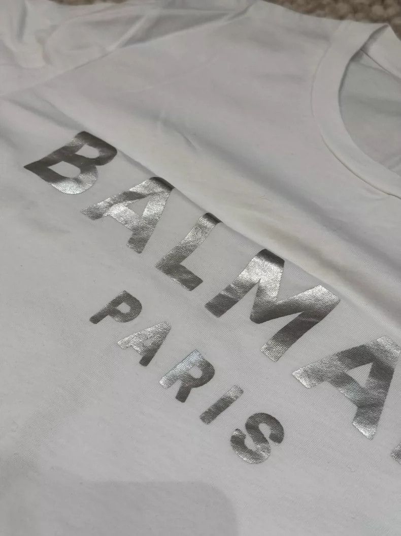 Balmain Balmain Logo Cotton Men's T-Shirt Size US M / EU 48-50 / 2 - 7 Thumbnail