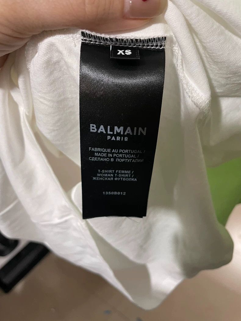 Balmain Balmain T-Shirt with Red Print and Gold Buttons Size US XS / EU 42 / 0 - 3 Thumbnail