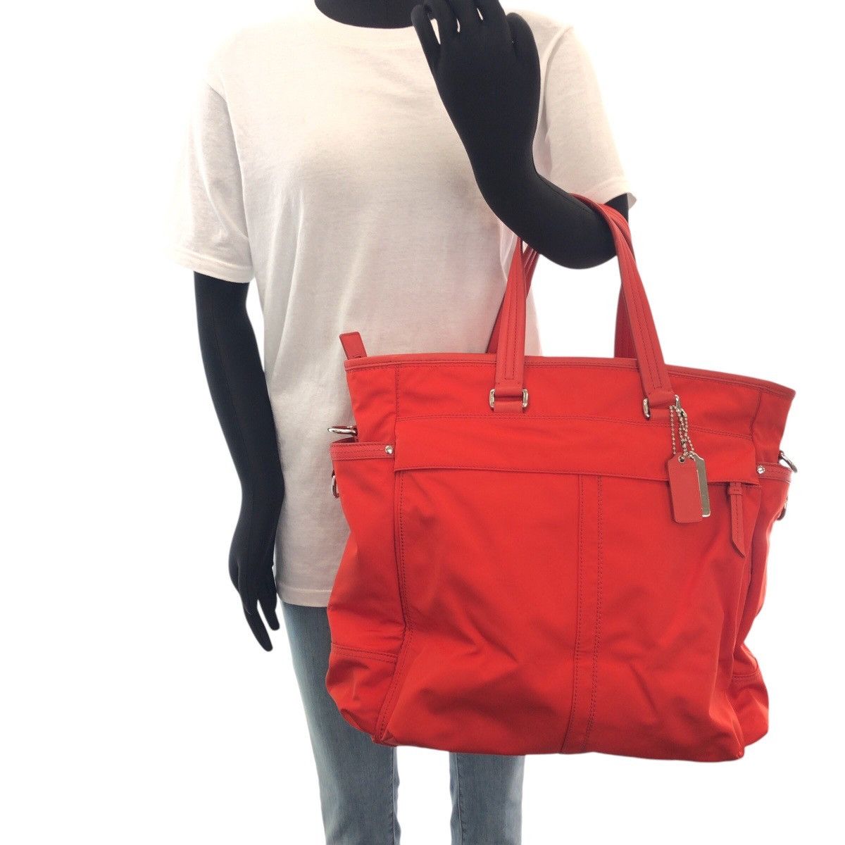 Coach Coach Coach Nylon Leather 2way Tote Bag 411281 Leather Shoulder Bag DUTY FREE for USA Size ONE SIZE - 6 Thumbnail