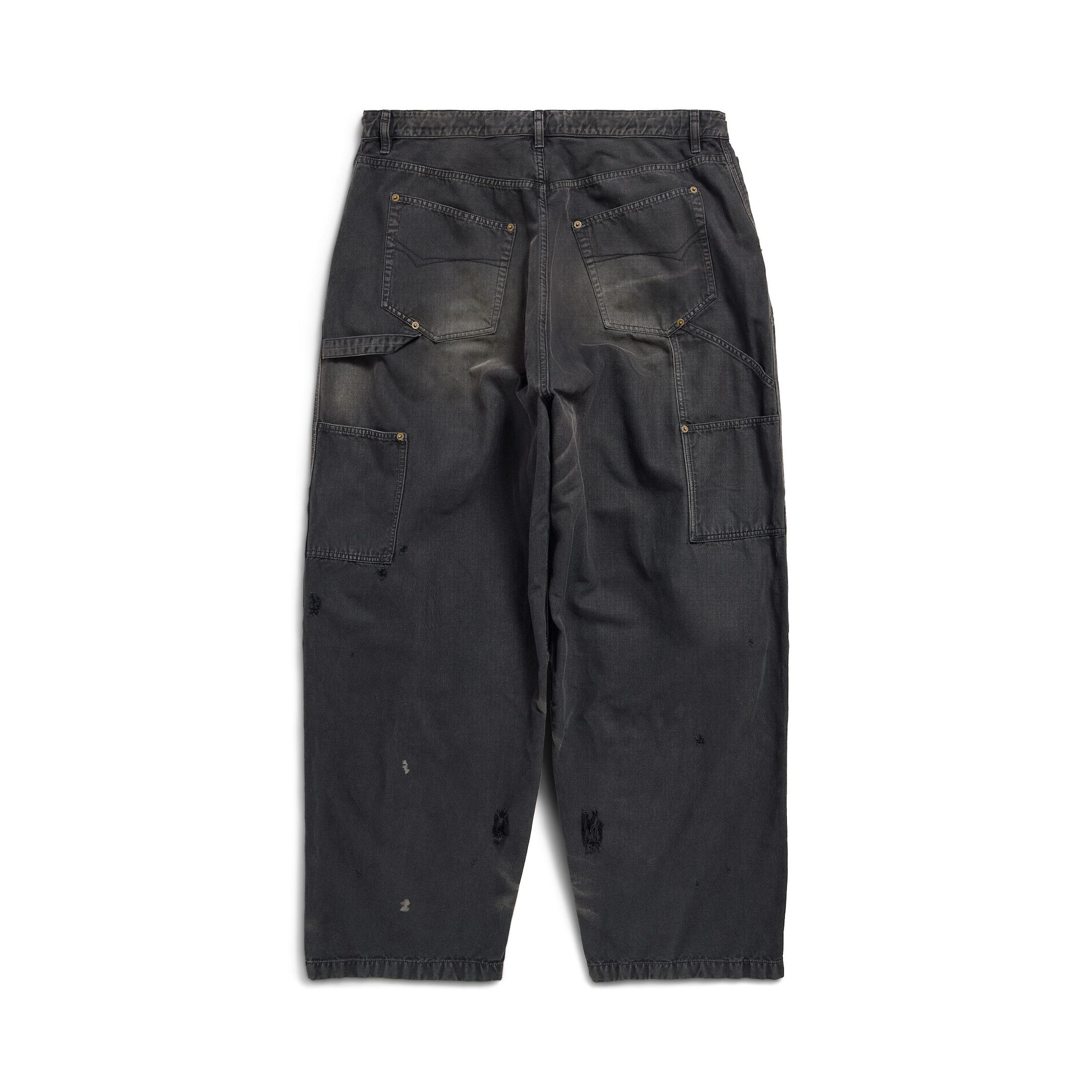 Balenciaga LOOK 55 Double Knee Pants in black cotton canvas Size US 30 / EU 46 - 2 Thumbnail