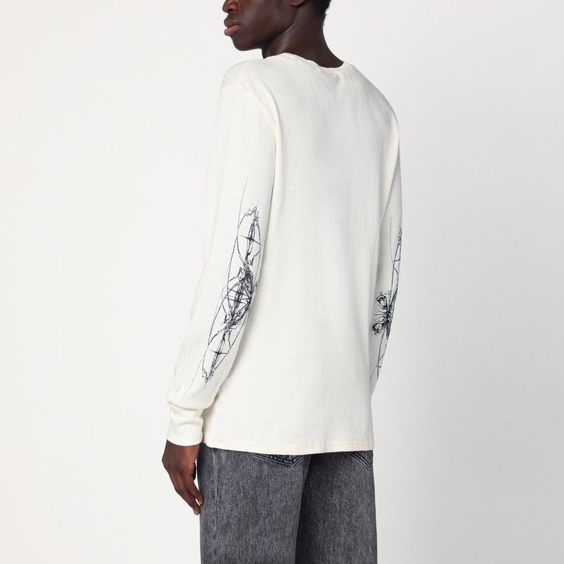 basketcase gallery Basketcase Gallery White Cotton Crewneck Sweater Size US S / EU 44-46 / 1 - 2 Thumbnail
