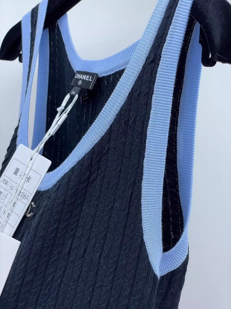Chanel Chanel Blue Black Color Block Dress- DMC Size US 34 / EU 50 - 5 Thumbnail