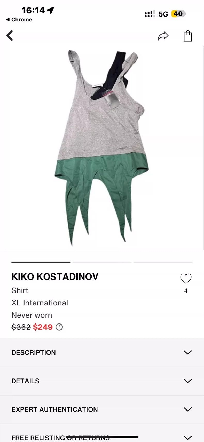 Kiko Kostadinov Kiko Kostadinov Depero Layered Tank Vest- DMC Size US M / EU 48-50 / 2 - 9 Thumbnail