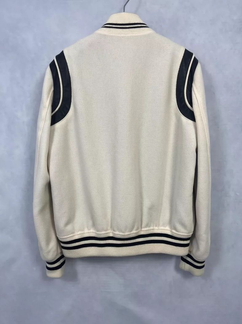 Saint Laurent Paris Saint Laurent Beige Baseball Jacket with Black Details- DMC Size US M / EU 48-50 / 2 - 2 Thumbnail