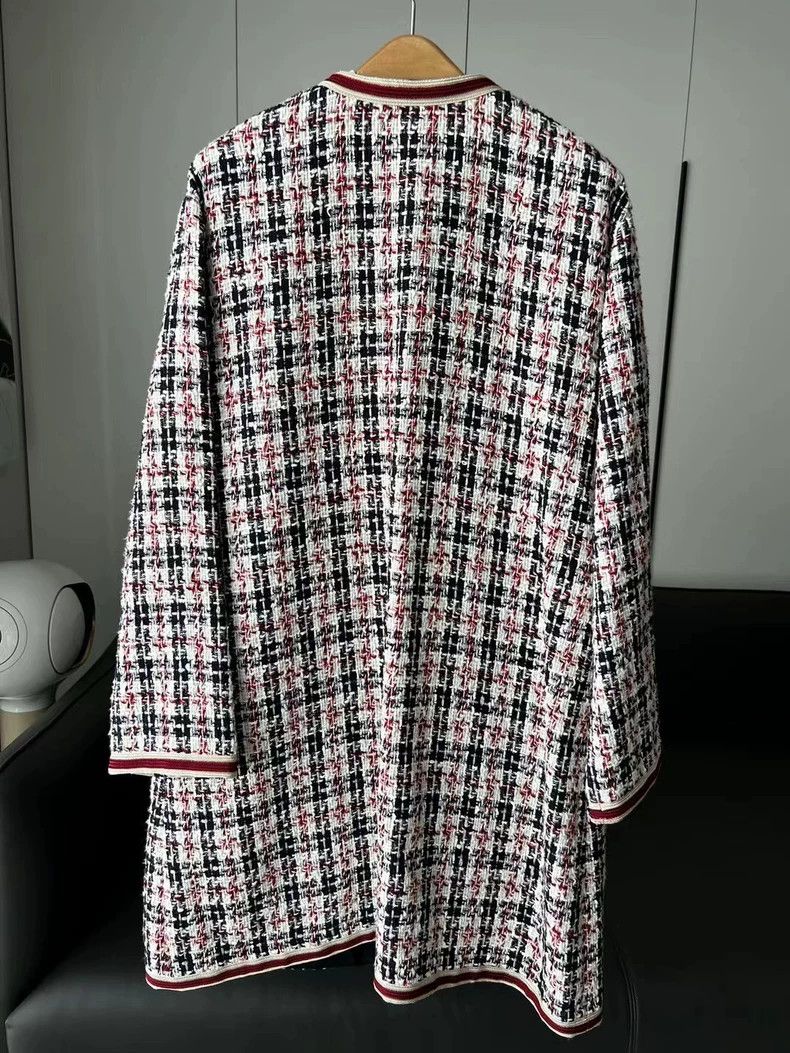Gucci Gucci Tweed Long Sleeve Dress with Chain Detail- DMC Size US XS / EU 42 / 0 - 2 Thumbnail