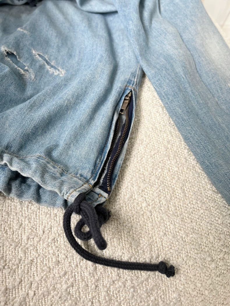 Saint Laurent Paris Saint Laurent Denim Hoodie Shirt for Men- DMC Size US S / EU 44-46 / 1 - 6 Thumbnail
