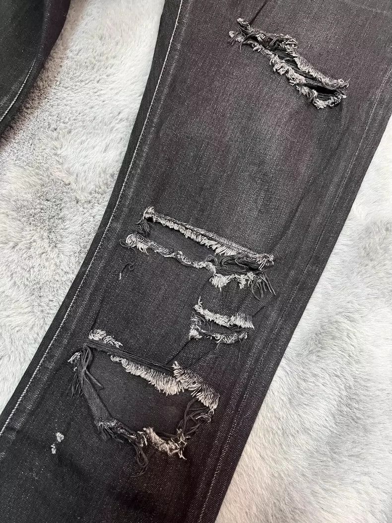 Saint Laurent Paris Saint Laurent Black Distressed Denim Jeans 32- DMC Size US 32 / EU 48 - 5 Thumbnail