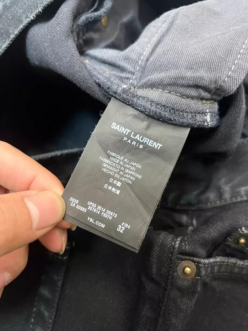 Saint Laurent Paris Saint Laurent Black Distressed Denim Pants Size 32- DMC Size US 32 / EU 48 - 4 Thumbnail
