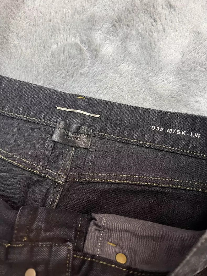 Saint Laurent Paris Saint Laurent Black Distressed Denim Pants Size 32- DMC Size US 32 / EU 48 - 3 Thumbnail