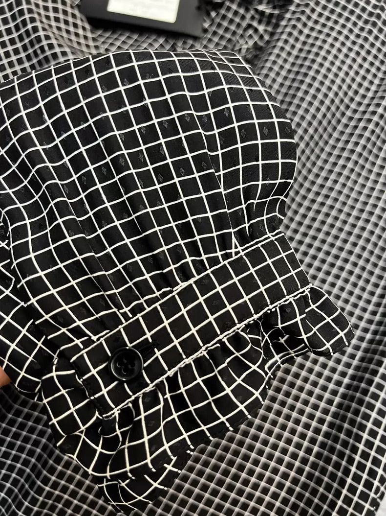 Saint Laurent Paris Saint Laurent Spring Summer Checkered Silk Shirt- DMC Size US L / EU 52-54 / 3 - 5 Thumbnail