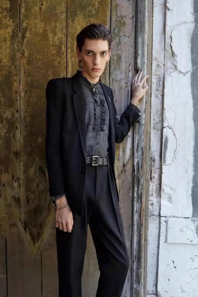 Saint Laurent Paris Saint Laurent Spring Summer Checkered Silk Shirt- DMC Size US L / EU 52-54 / 3 - 7 Thumbnail