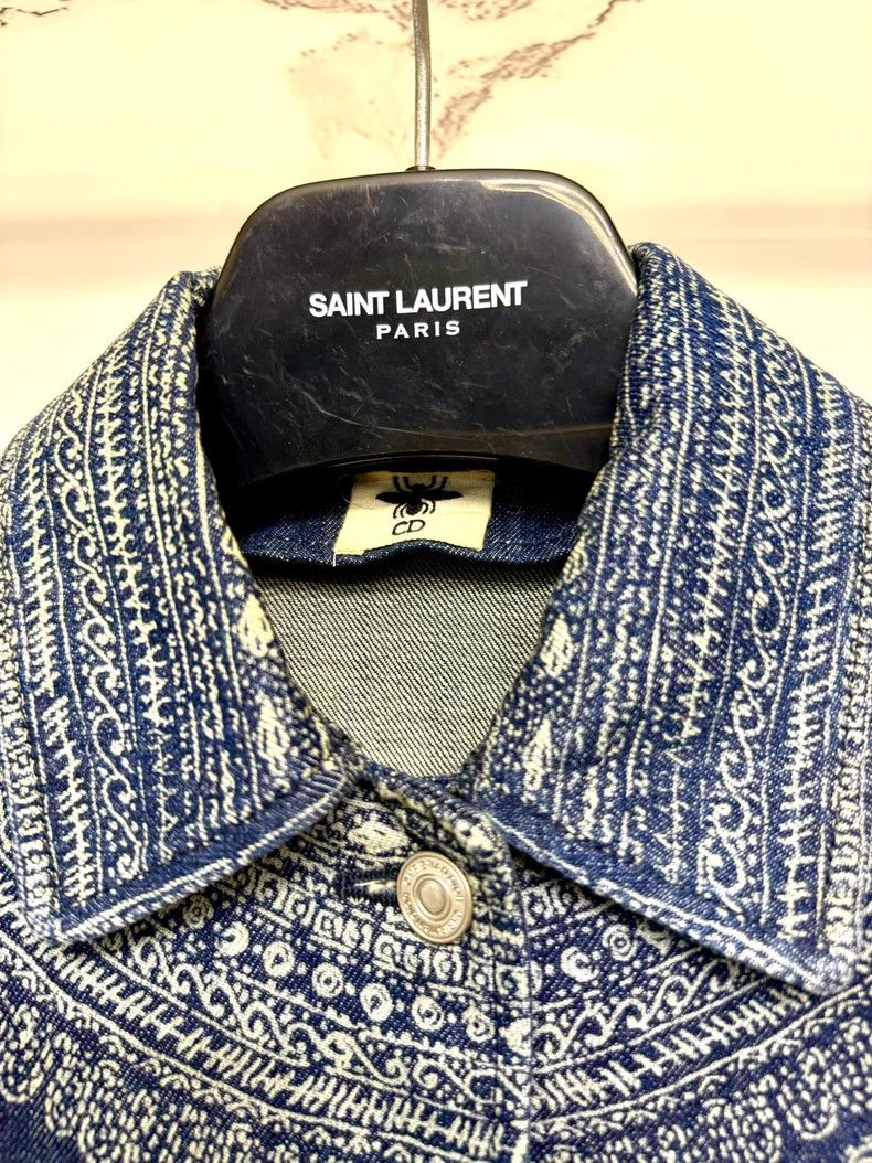 Dior Dior Denim Print Bee Jacket Outerwear- DMC Size US S / EU 44-46 / 1 - 3 Thumbnail