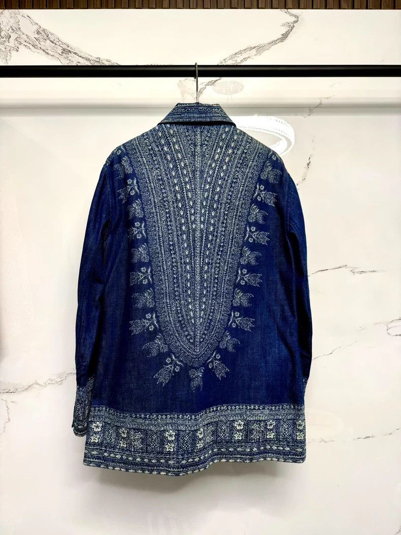 Dior Dior Denim Print Bee Jacket Outerwear- DMC Size US S / EU 44-46 / 1 - 4 Thumbnail