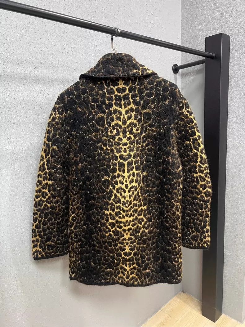 Saint Laurent Paris Leopard Print Blend Coat Size XS- DMC Size US XS / EU 42 / 0 - 2 Thumbnail