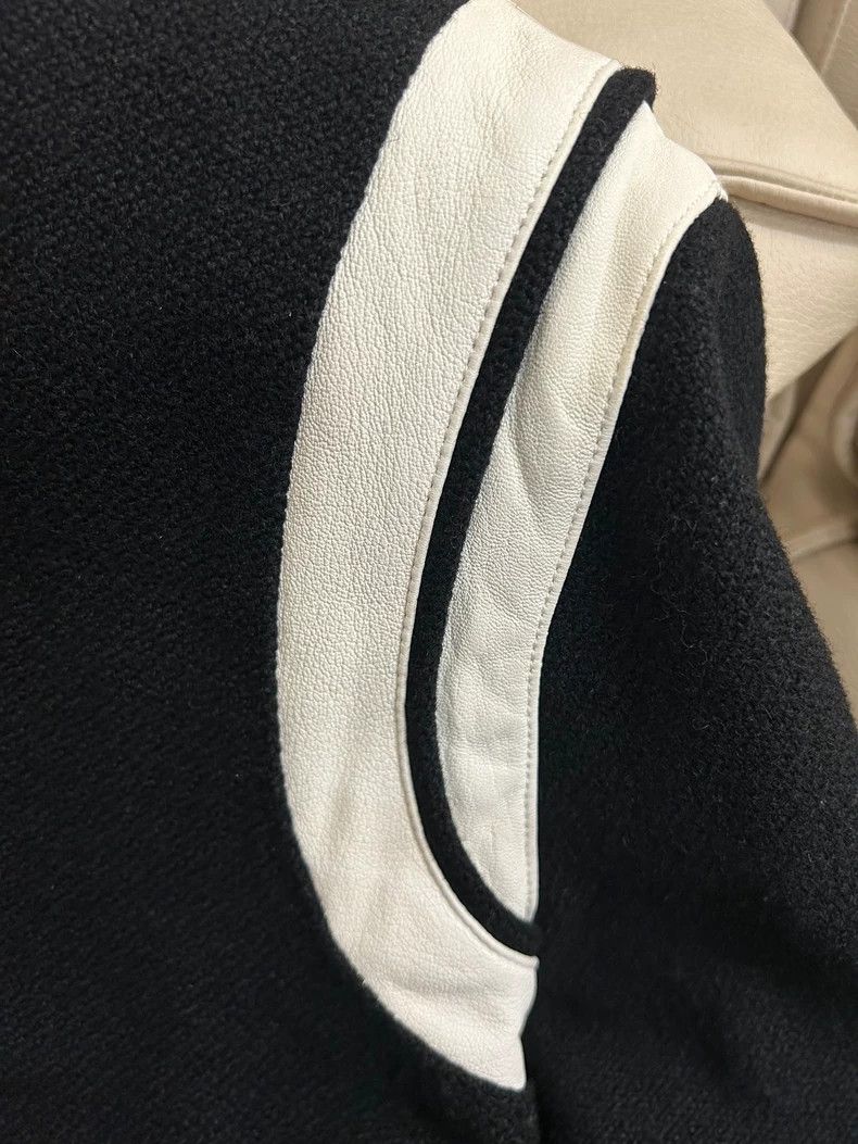 Saint Laurent Paris Saint Laurent Black and White Baseball Jacket- DMC Size US L / EU 52-54 / 3 - 6 Thumbnail