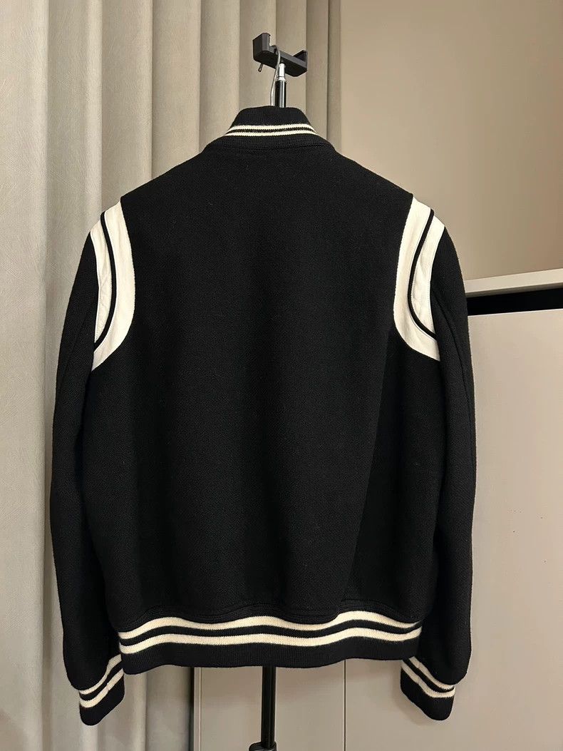 Saint Laurent Paris Saint Laurent Black and White Baseball Jacket- DMC Size US L / EU 52-54 / 3 - 3 Thumbnail
