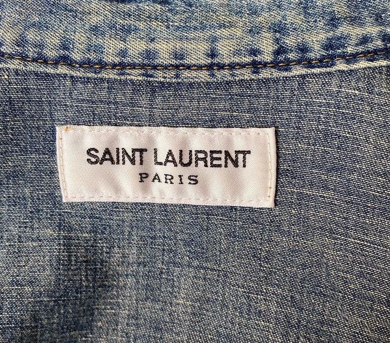 Saint Laurent Paris Saint Laurent Denim Shirt Size XS Fashionable- DMC Size US XS / EU 42 / 0 - 5 Thumbnail