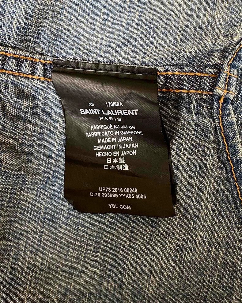 Saint Laurent Paris Saint Laurent Denim Shirt Size XS Fashionable- DMC Size US XS / EU 42 / 0 - 6 Thumbnail