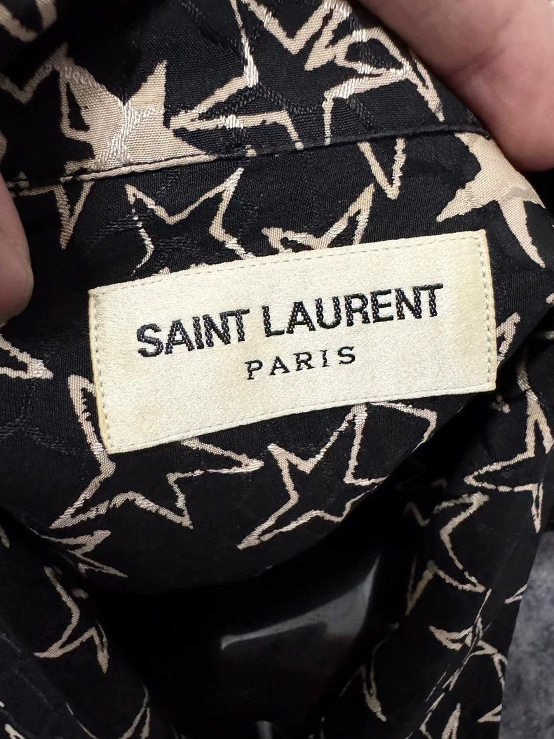 Saint Laurent Paris Black and White Star Print Shirt- DMC Size US M / EU 48-50 / 2 - 6 Thumbnail