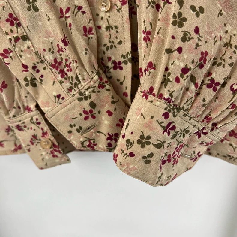 Saint Laurent Paris Saint Laurent Floral Silk Long Sleeve Shirt- DMC Size US S / EU 44-46 / 1 - 6 Thumbnail