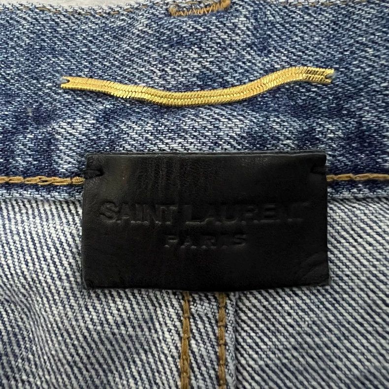 Saint Laurent Paris Saint Laurent Denim Pants with Floral Patchwork- DMC Size US 29 - 3 Thumbnail