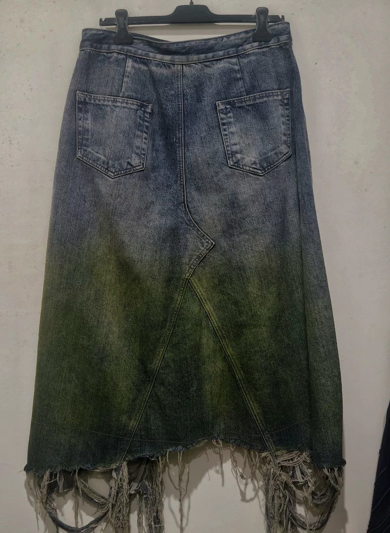 Rick Owens Rick Owens Gradient Skirt with Frayed Hem- DMC Size US 32 / EU 48 - 2 Thumbnail