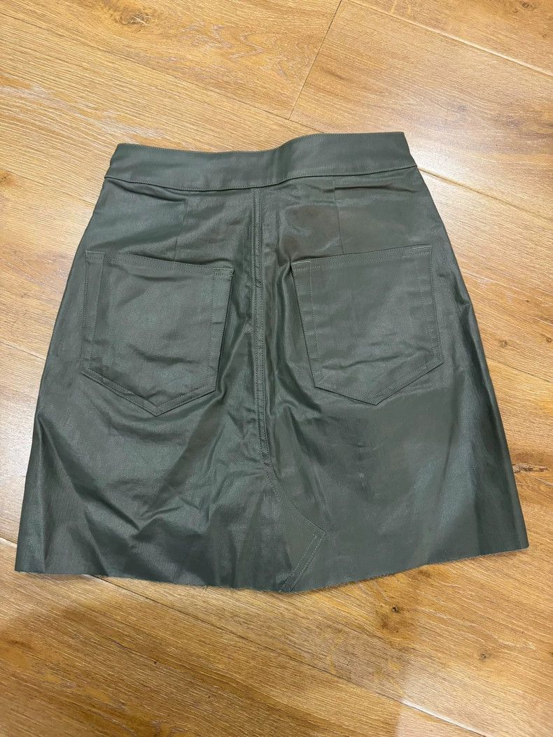 Rick Owens Green Coated Mini Skirt- DMC