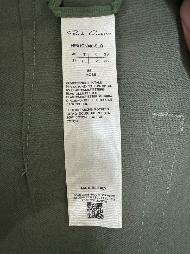 Rick Owens Green Coated Mini Skirt- DMC