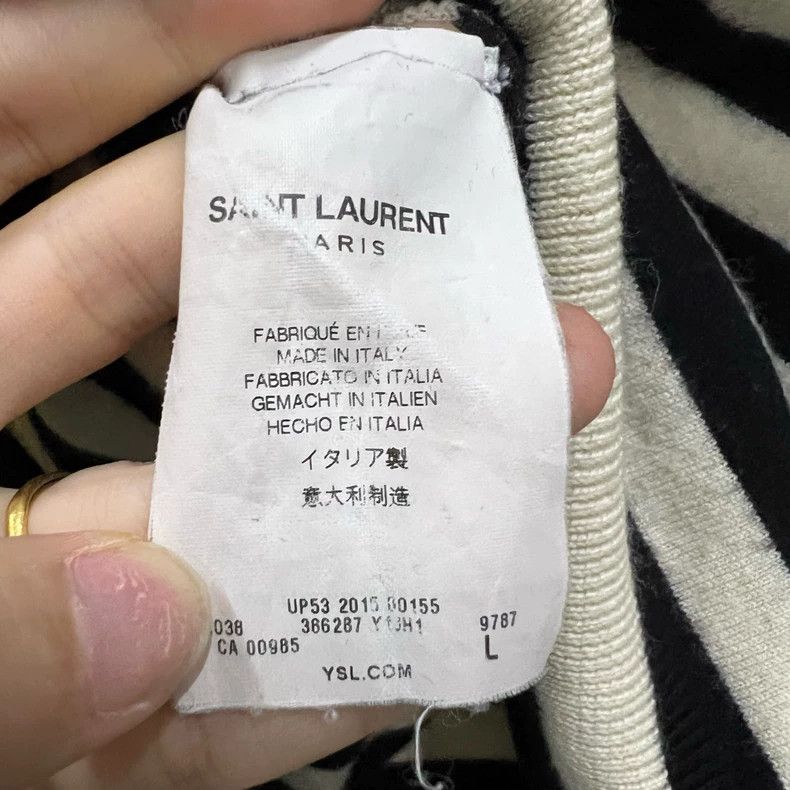Saint Laurent Paris Saint Laurent Striped Knitted Sweater in Large- DMC Size US L / EU 52-54 / 3 - 3 Thumbnail