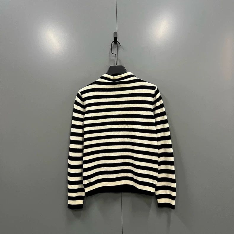 Saint Laurent Paris Saint Laurent Striped Knitted Sweater in Large- DMC Size US L / EU 52-54 / 3 - 2 Thumbnail