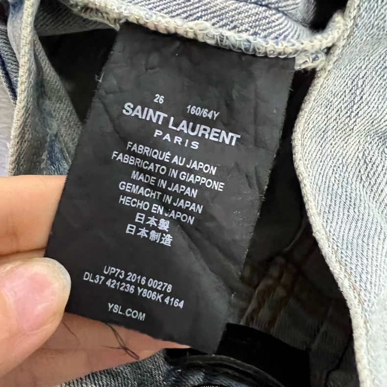 Saint Laurent Paris Saint Laurent Distressed Denim Jeans Size 26- DMC Size US 26 / EU 42 - 3 Thumbnail