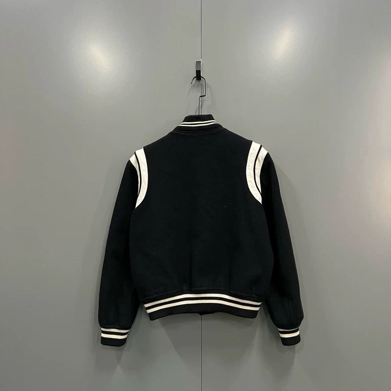 Saint Laurent Paris Saint Laurent Color-Blocked Baseball Jacket- DMC Size US L / EU 52-54 / 3 - 2 Thumbnail