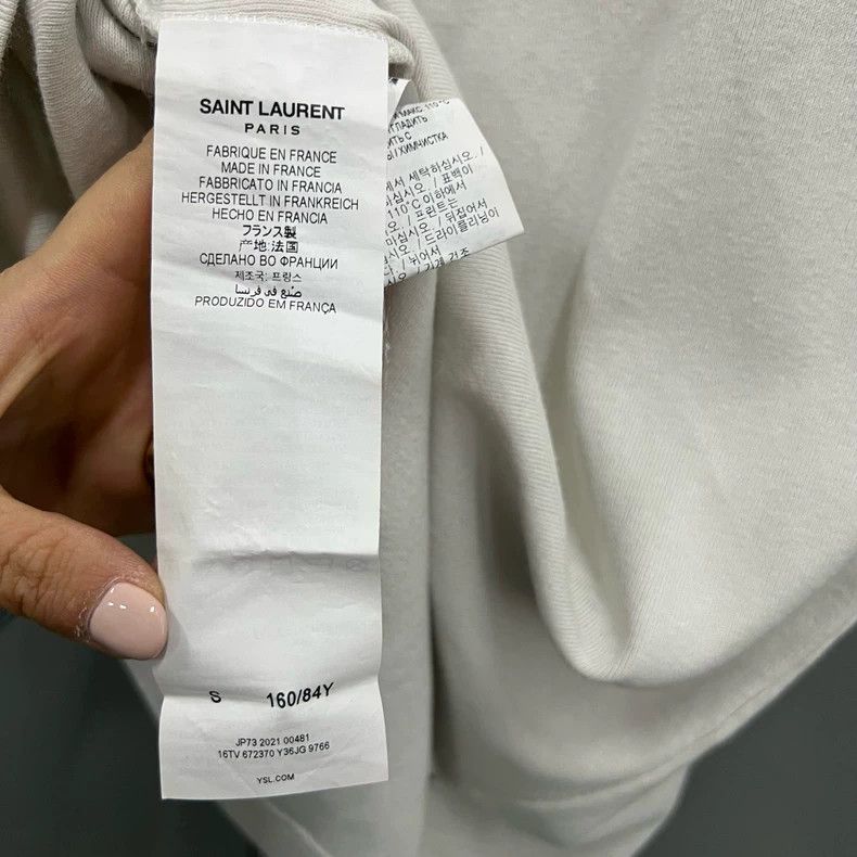 Saint Laurent Paris Saint Laurent YSL Logo Short Sleeve Shirt- DMC Size US S / EU 44-46 / 1 - 3 Thumbnail